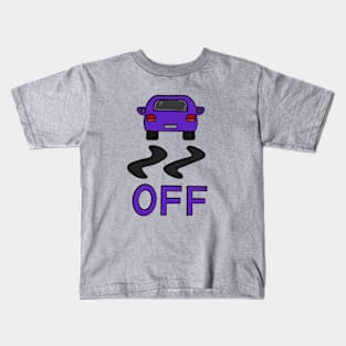 Pixelated Purple Car Kids T-Shirt